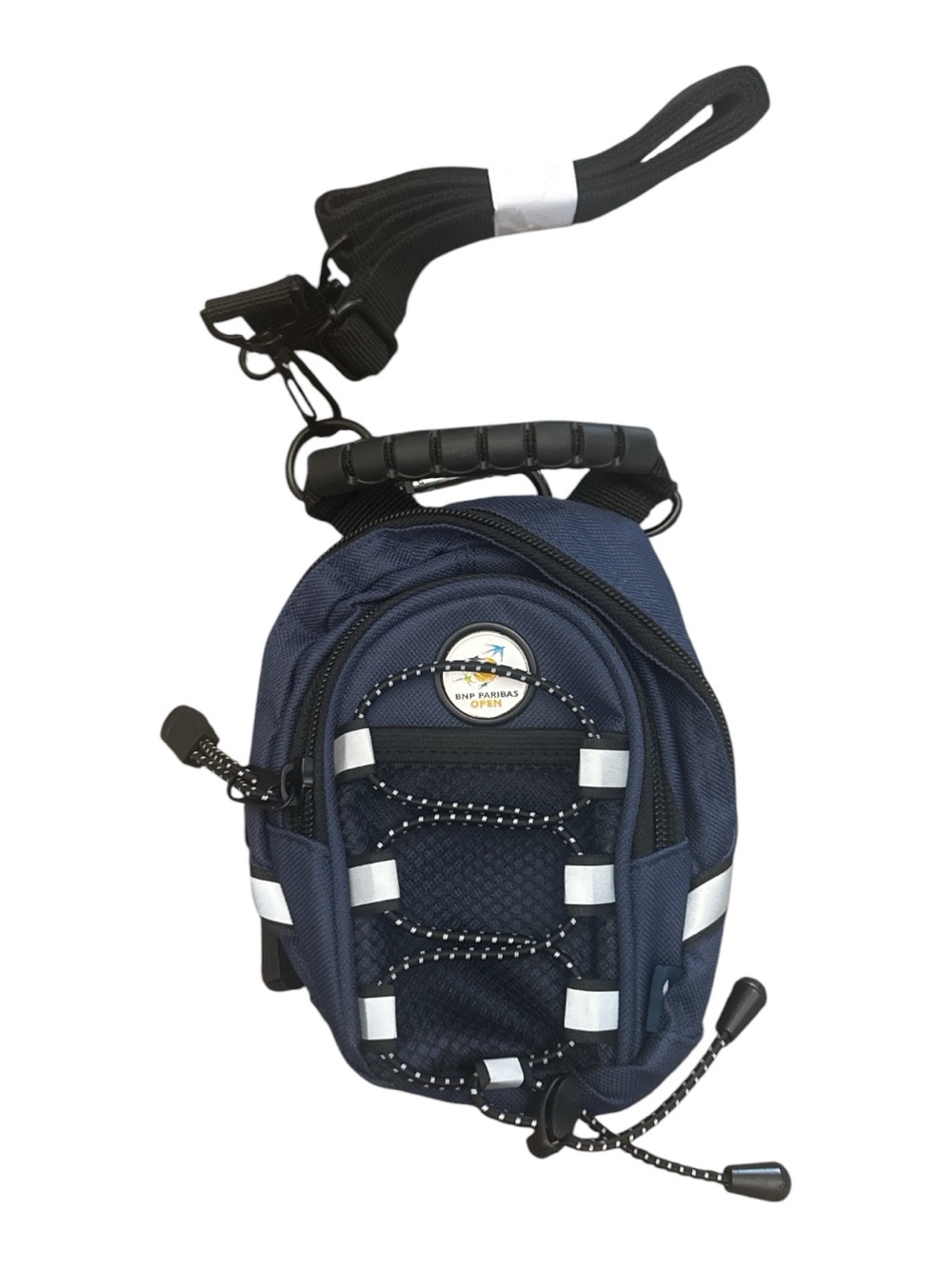 Navy Compact Mini Crossbody Bag BNP Paribas Open NWOT Tiny Bag that Clips Travel